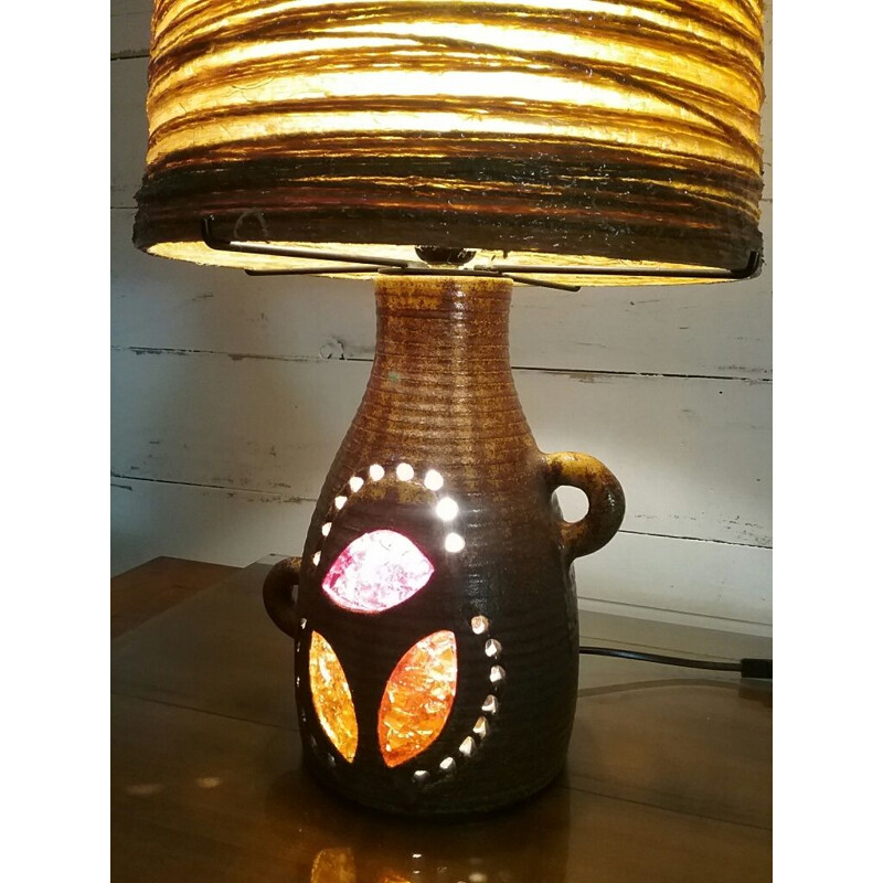 Lampe vintage en céramique par Georges Pelletier
