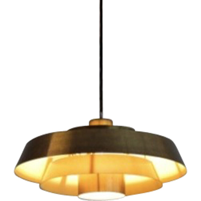 Nova hanging lamp in solid brass, Jo HAMMERBORG - 1960s