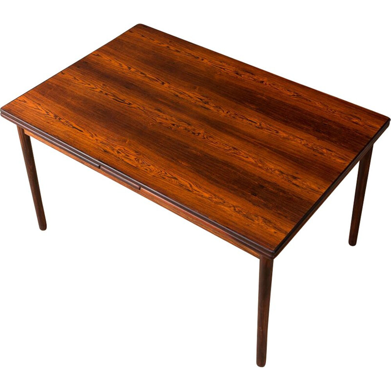 Table vintage extensible en bois de palissandre 1960