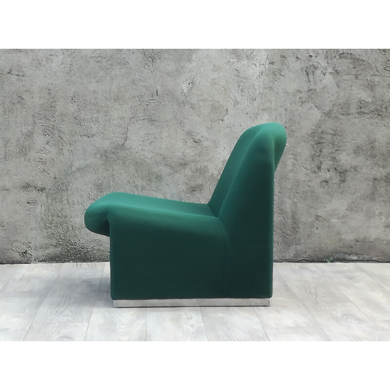 Vintage Alky armchair for Castelli in green fabric 1970