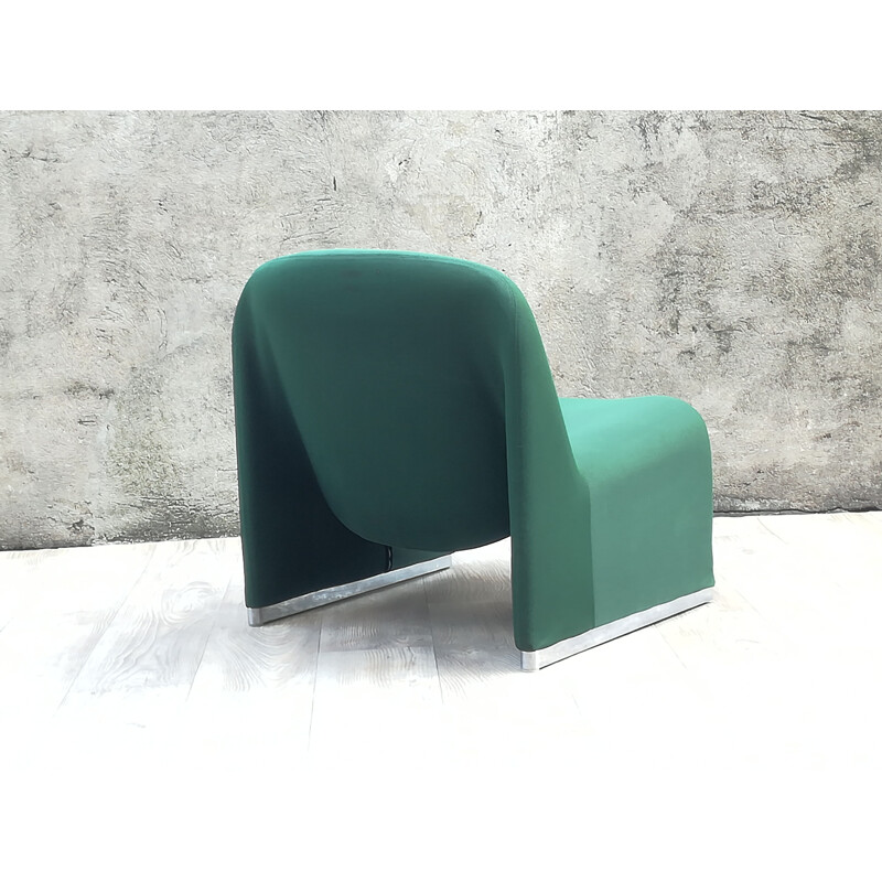 Vintage Alky armchair for Castelli in green fabric 1970