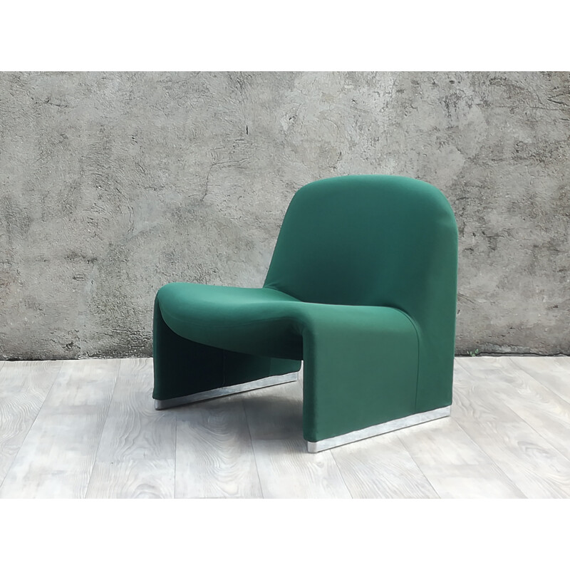 Fauteuil vintage Alky pour Castelli en tissu vert 1970