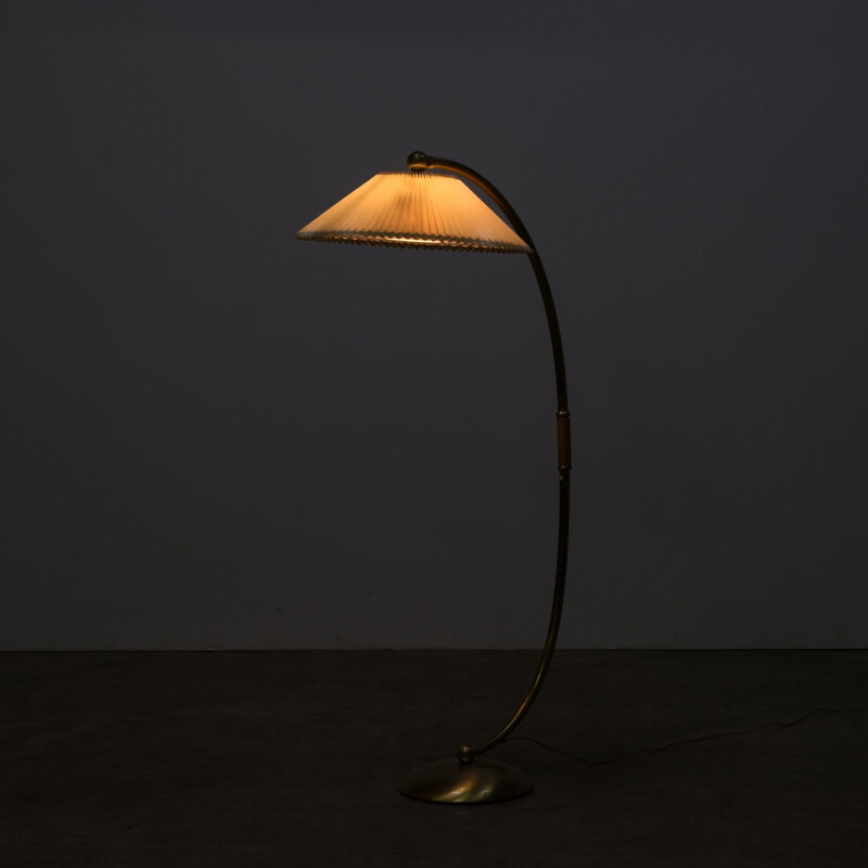 Vintage german Arc floorlamp in brass and metal 1960