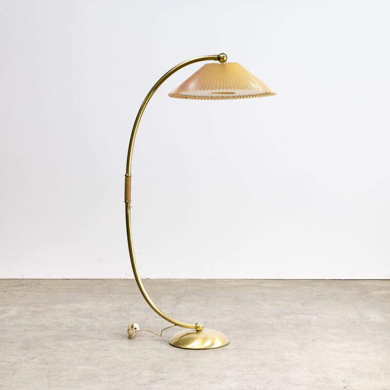 Vintage german Arc floorlamp in brass and metal 1960