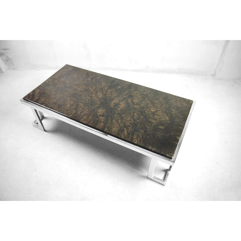 Italian coffee table with resin top