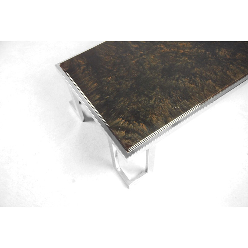 Italian coffee table with resin top