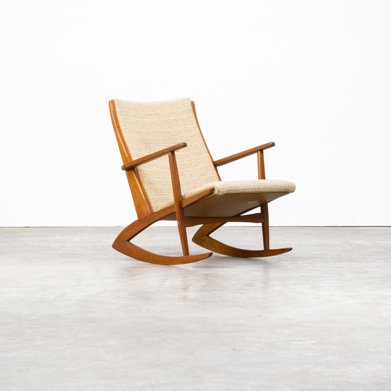 Rocking chair in teak by Georg Jensen