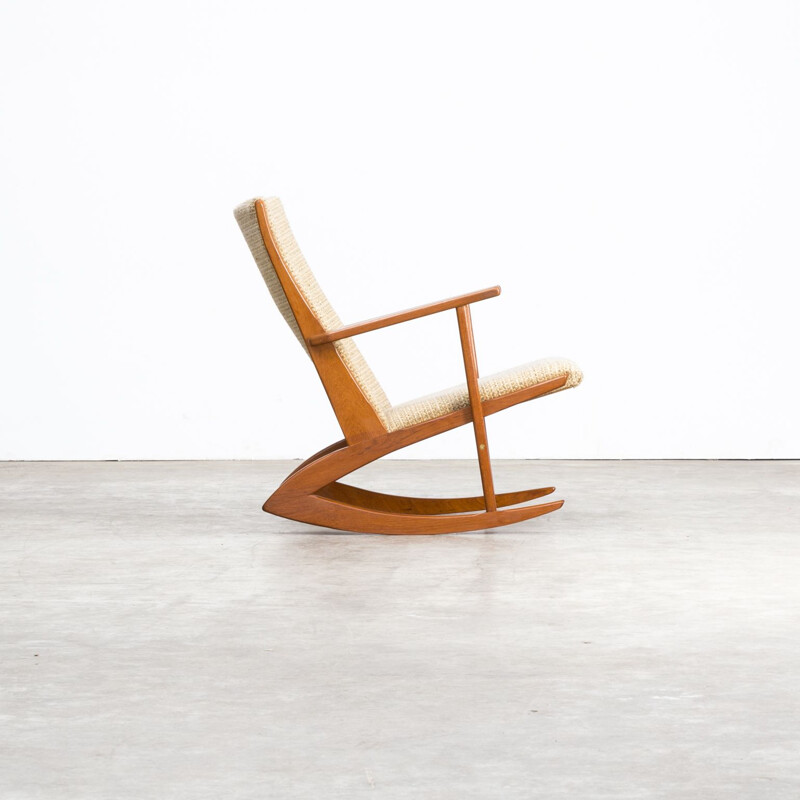 Rocking chair in teak by Georg Jensen