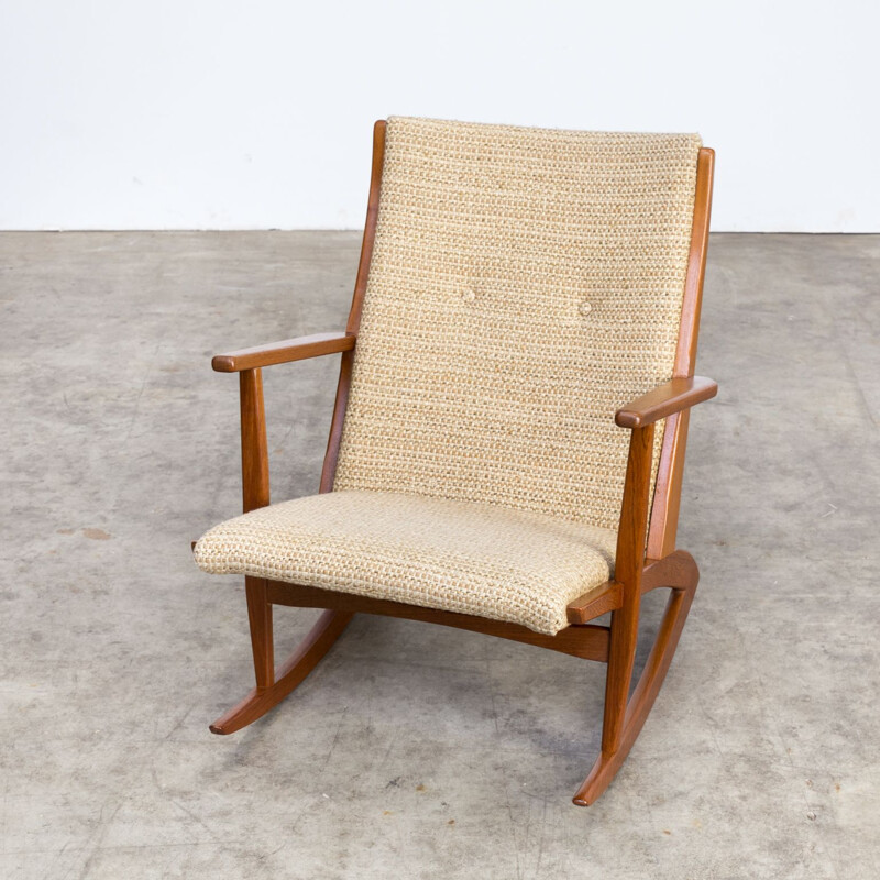 Rocking chair in teak by Georg Jensen