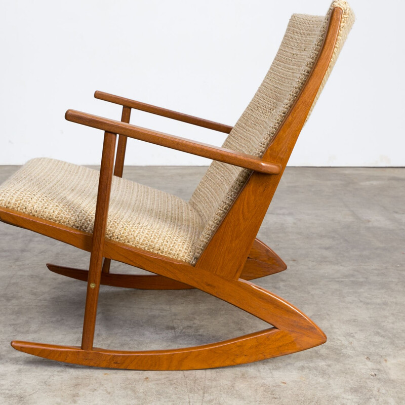 Rocking chair in teak by Georg Jensen