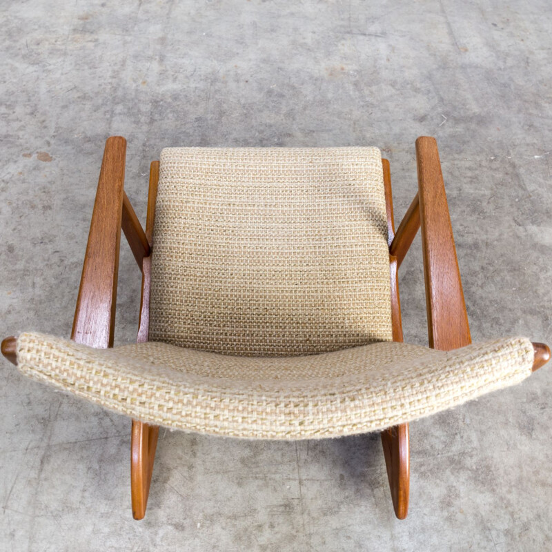 Rocking chair in teak by Georg Jensen