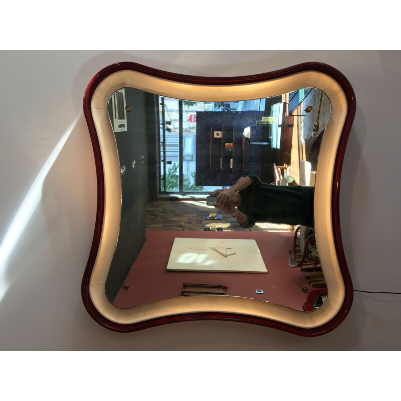 Miroir italien vintage en bois