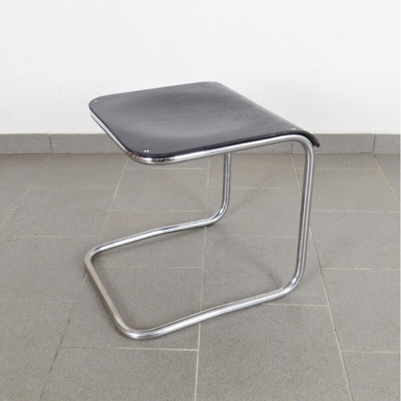Vintage tubular stool in steel
