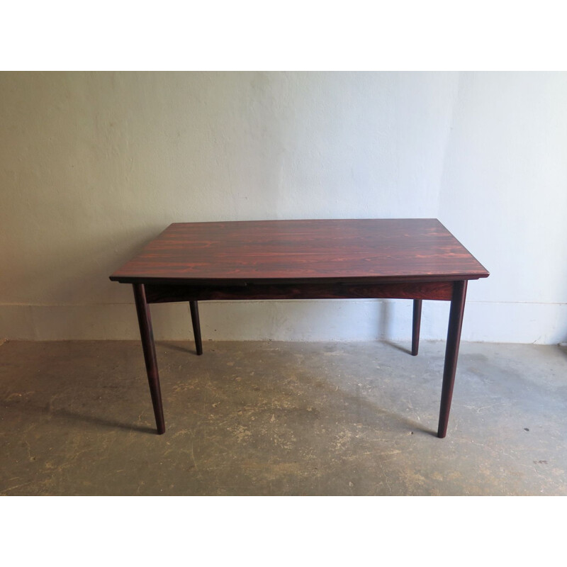 Vintage scandinavian rosewood extendable table 1960
