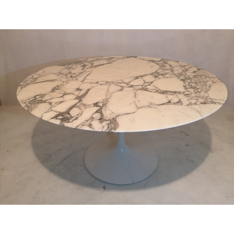 Tulip table in marble and aluminum, Eero SAARINEN - 1980s