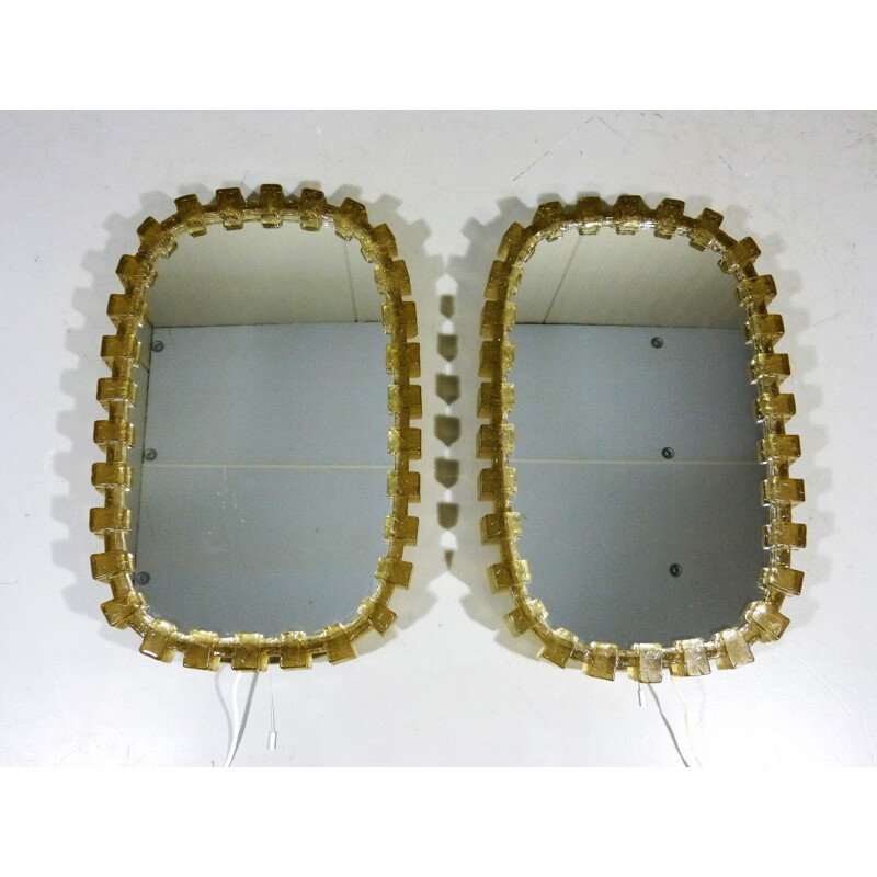 Pair of vintage mirrors by Hillebrand