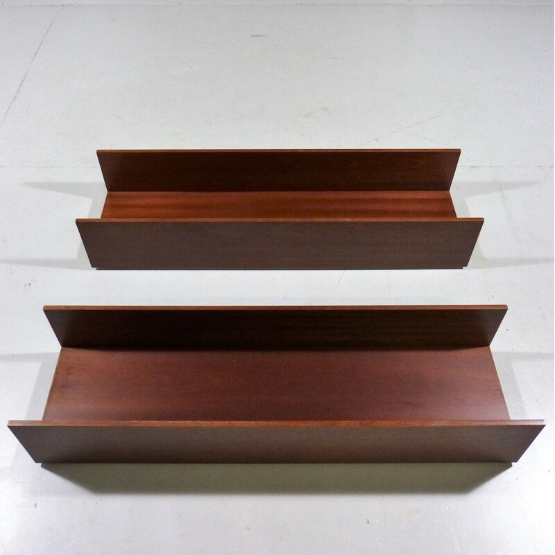 Pair of wall shelves by Walter Wirz