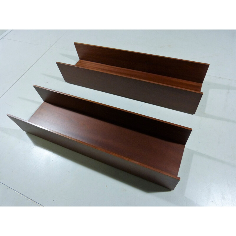 Pair of wall shelves by Walter Wirz
