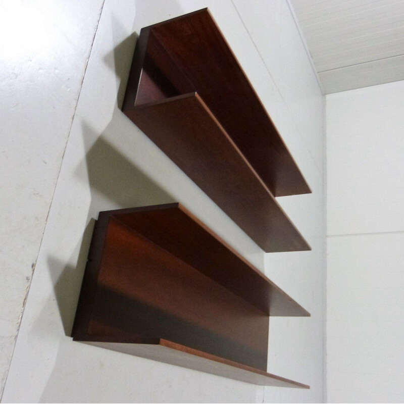 Pair of wall shelves by Walter Wirz