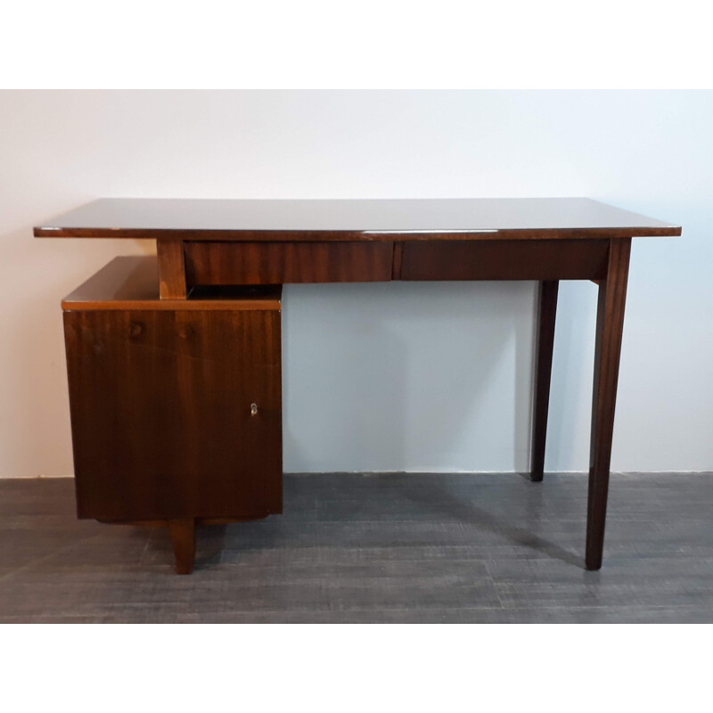 Vintage wooden desk by Mieczyslaw Puchalski