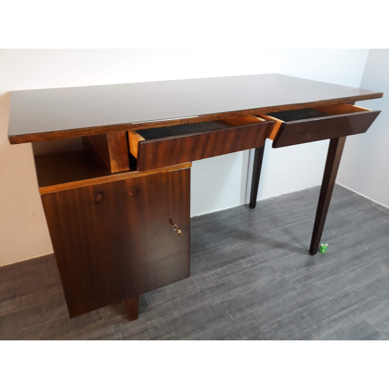 Vintage wooden desk by Mieczyslaw Puchalski