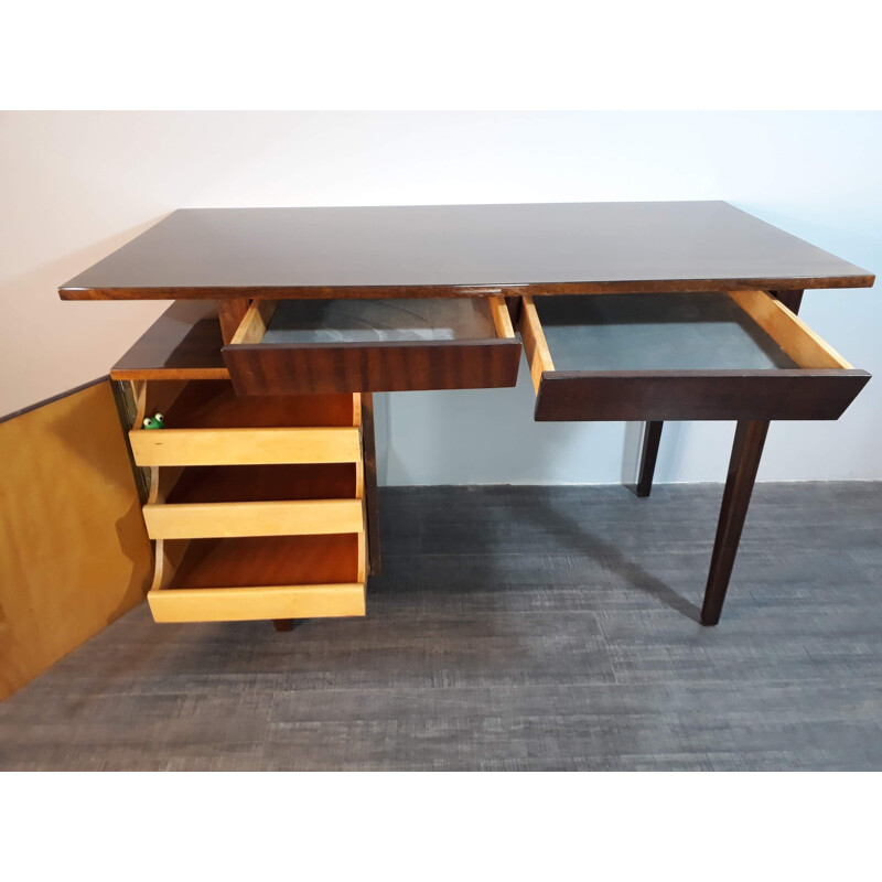 Vintage wooden desk by Mieczyslaw Puchalski