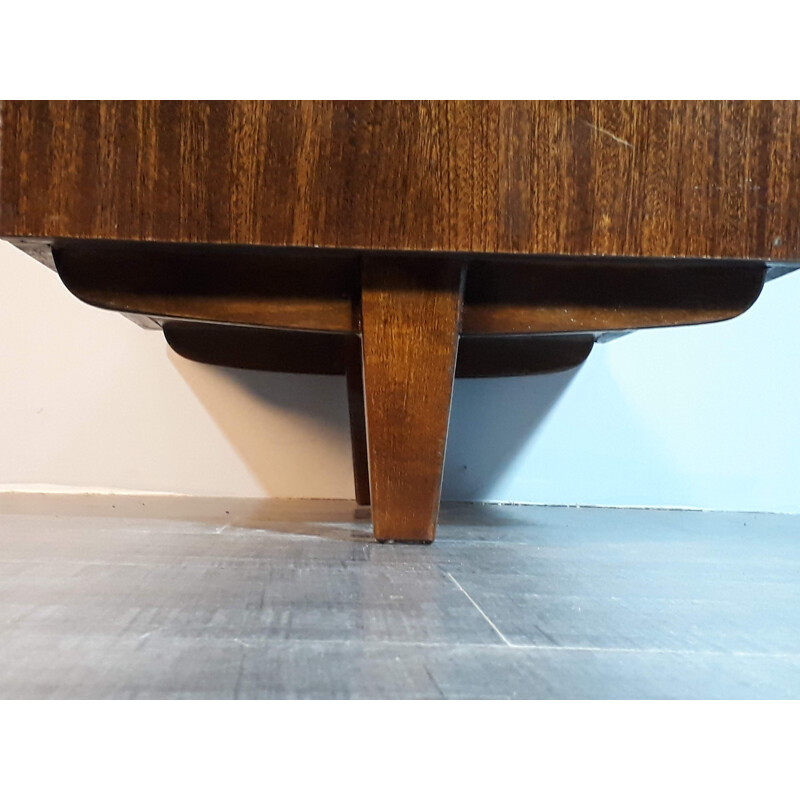 Vintage wooden desk by Mieczyslaw Puchalski