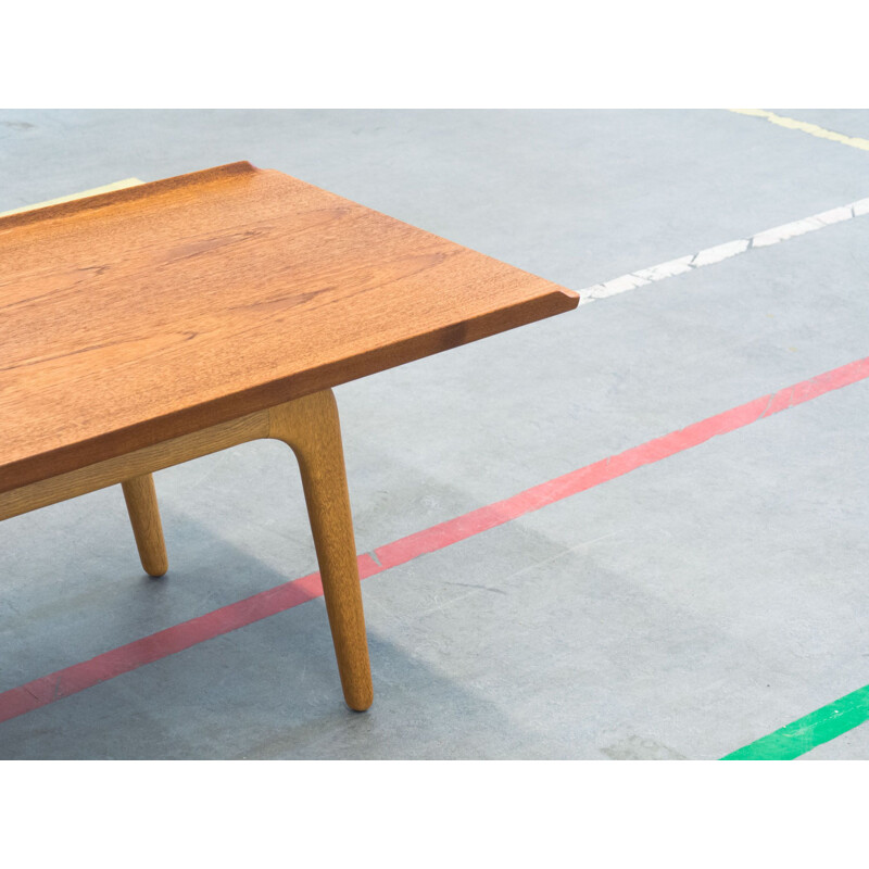 Teak and oak coffee table by Bovenkamp