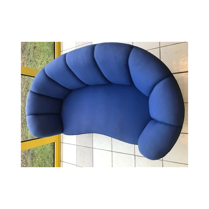 Banana sofa in blue fabric