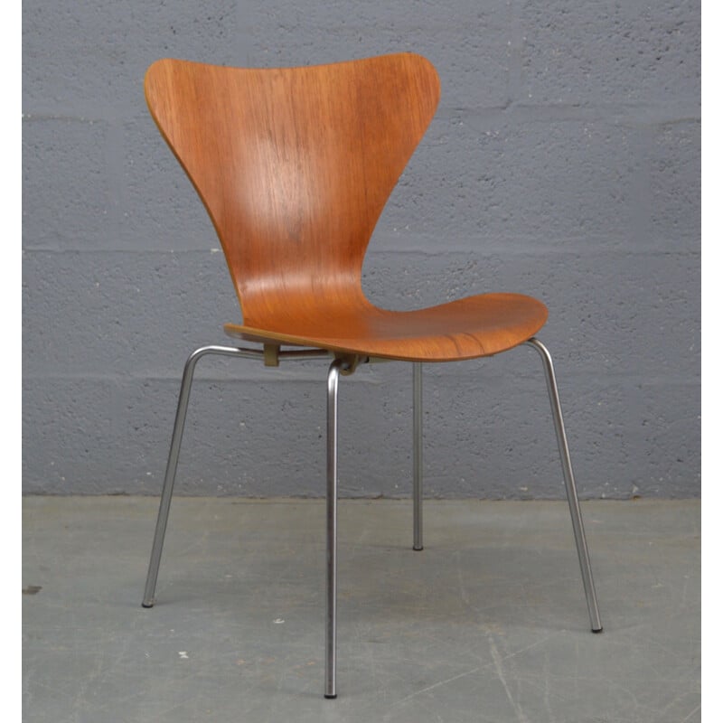 Vintage teak chair by Jacobsen for Fritz Hansen 1970