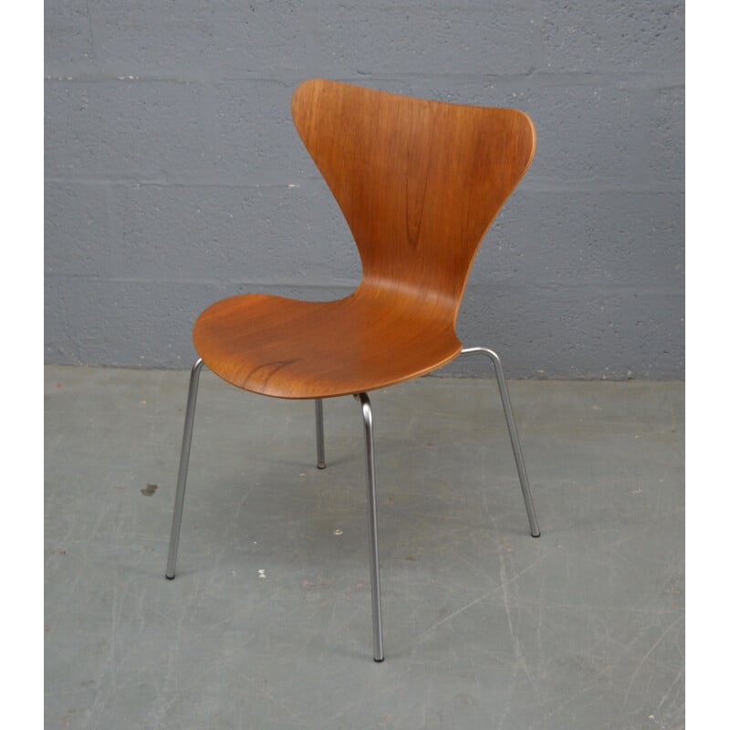 Chaise vintage en teck de Jacobsen pour Fritz Hansen 1970