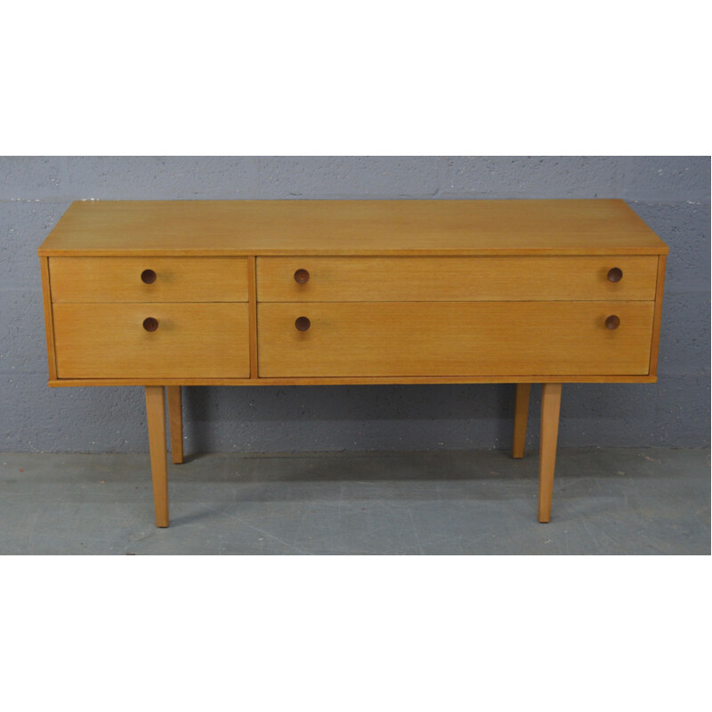Vintage chest of drawers by Avalon in blonde teak 1970