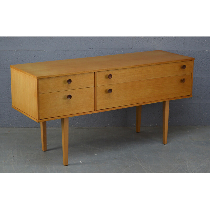 Vintage chest of drawers by Avalon in blonde teak 1970