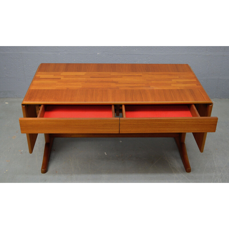 Vintage teak coffee table by McIntosh in teak veneered