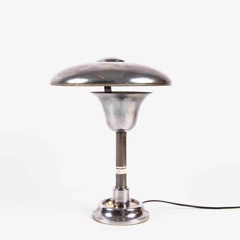 Vintage chrome desk lamp by František Anýž 1930