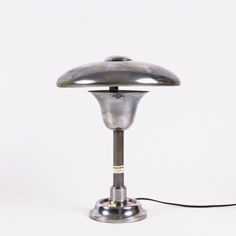 Vintage chrome desk lamp by František Anýž 1930