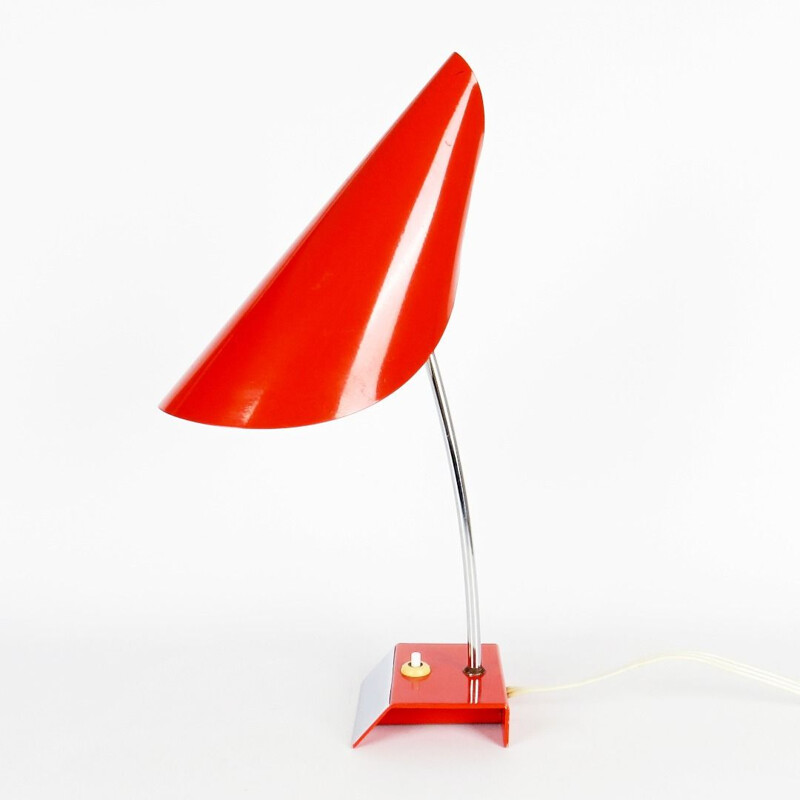 Lampe vintage pour Napako en métal rouge 1970