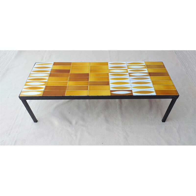 Coffee table in ceramic by Roger Capron