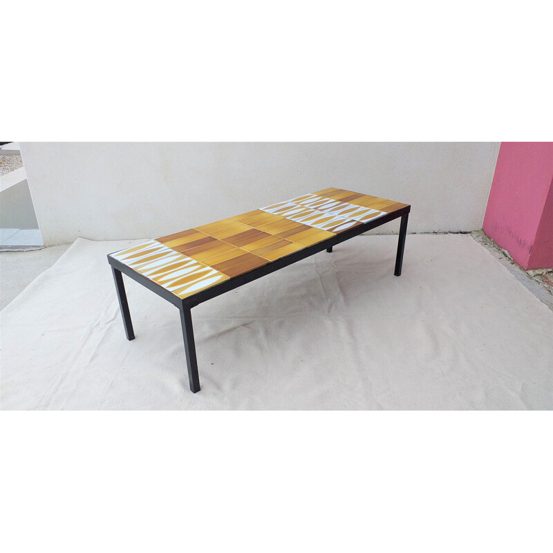 Coffee table in ceramic by Roger Capron