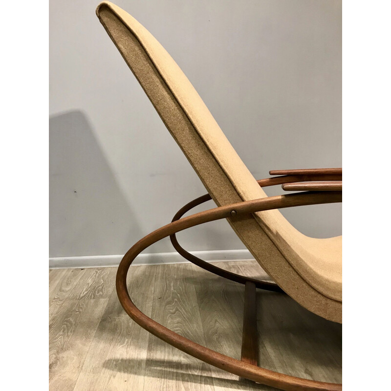 Beige rocking chair in bentwood