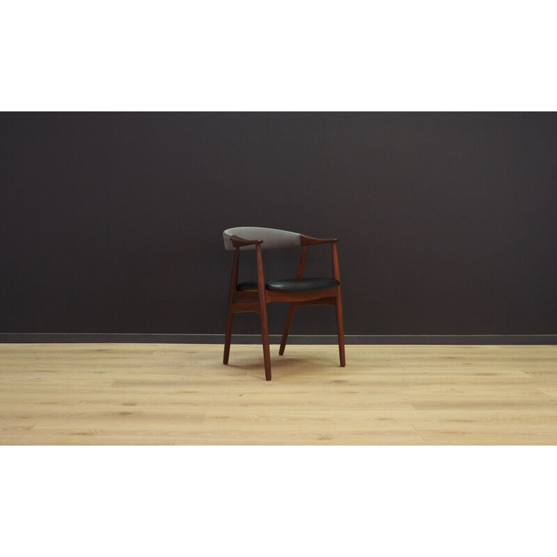 Teak and leatherette chair by Farstrup