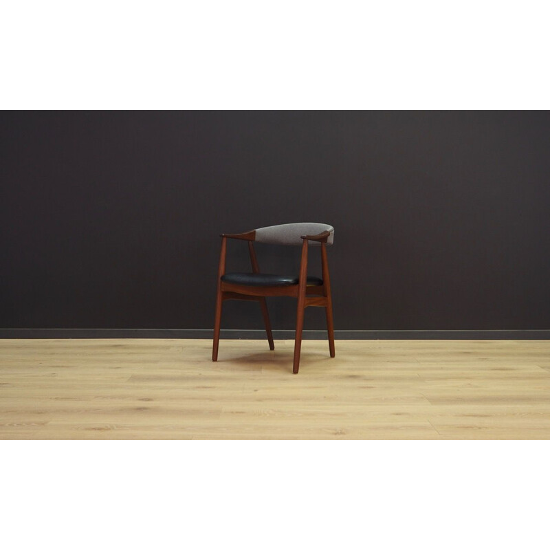 Teak and leatherette chair by Farstrup