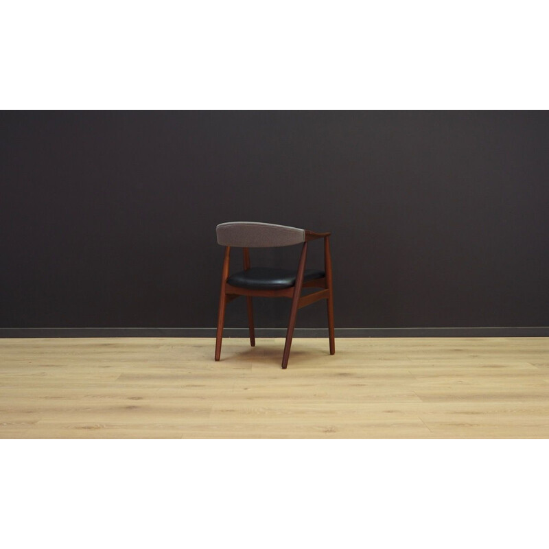 Teak and leatherette chair by Farstrup