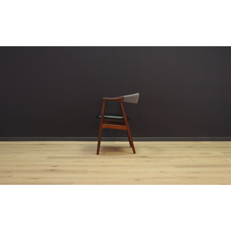 Teak and leatherette chair by Farstrup