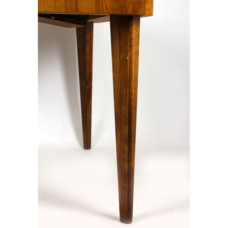 Walnut folding table by Jindrich Halabala