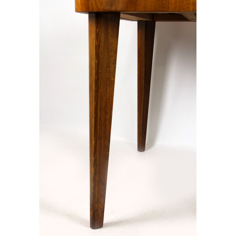 Walnut folding table by Jindrich Halabala