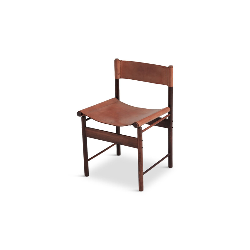 Set of 6 chairs in jacaranda by Jorge Zalszupin