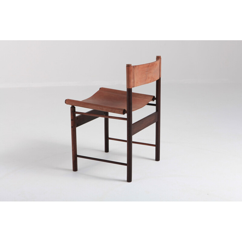 Set of 6 chairs in jacaranda by Jorge Zalszupin