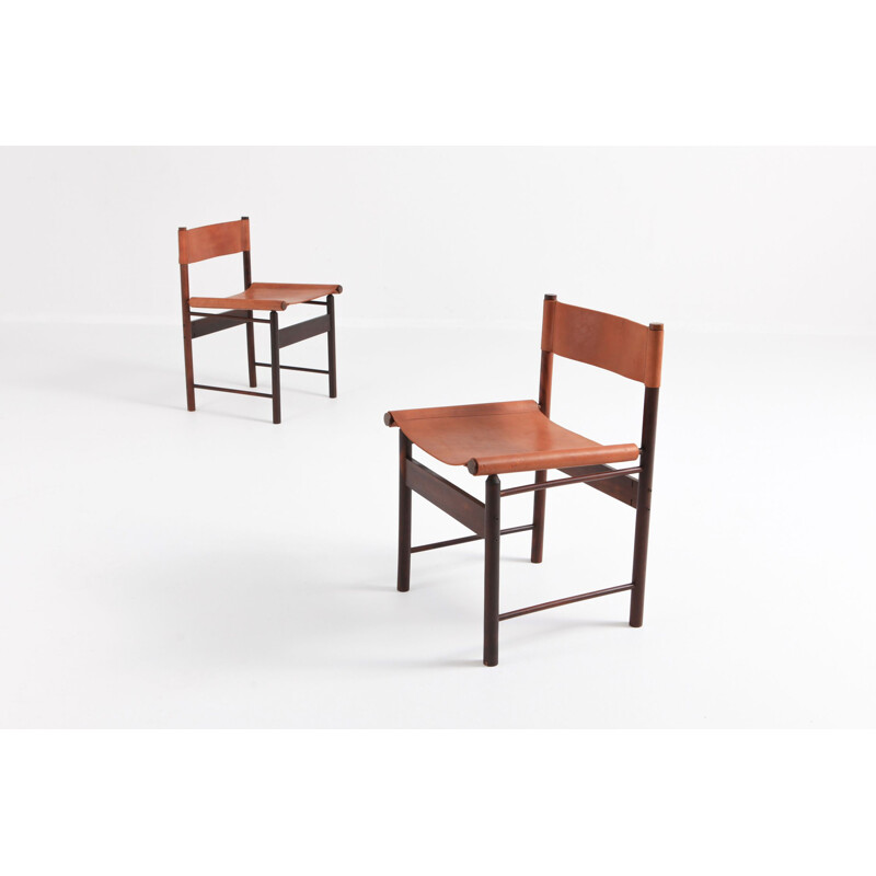 Set of 6 chairs in jacaranda by Jorge Zalszupin