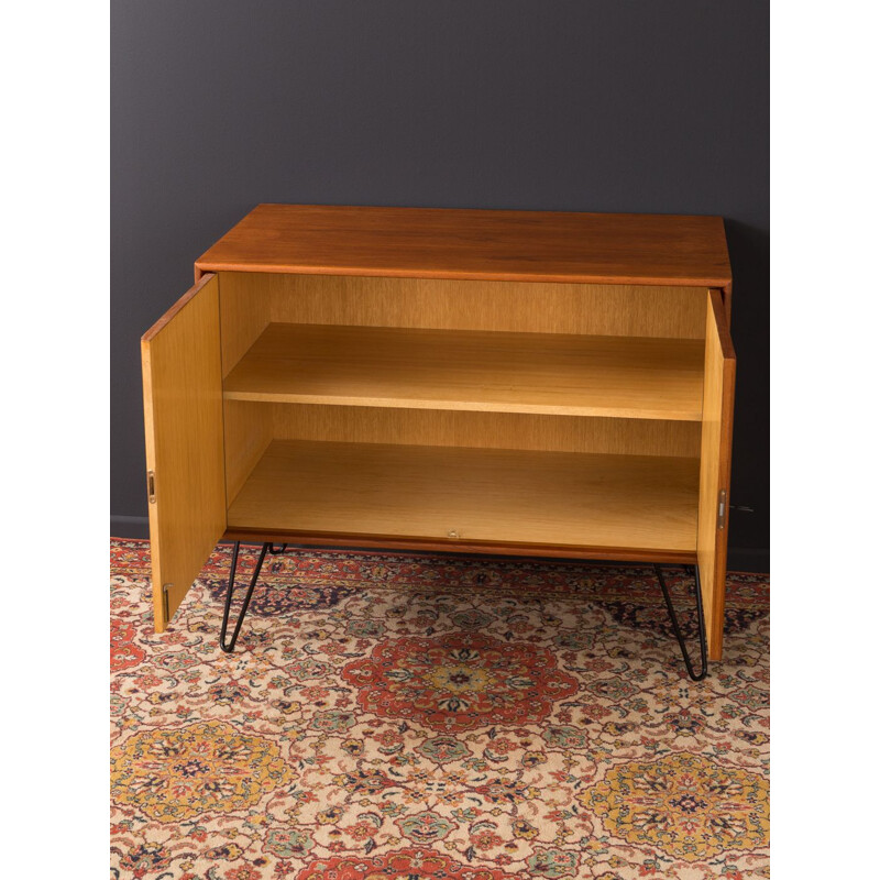 Vintage teak dresser with steel legs